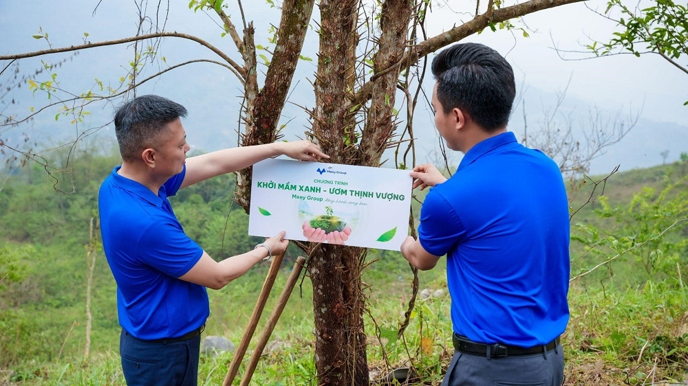 Meey Group cùng bà con nhân dân xã Cao Sơn trực tiếp tham gia trồng những cây quế đầu tiên
