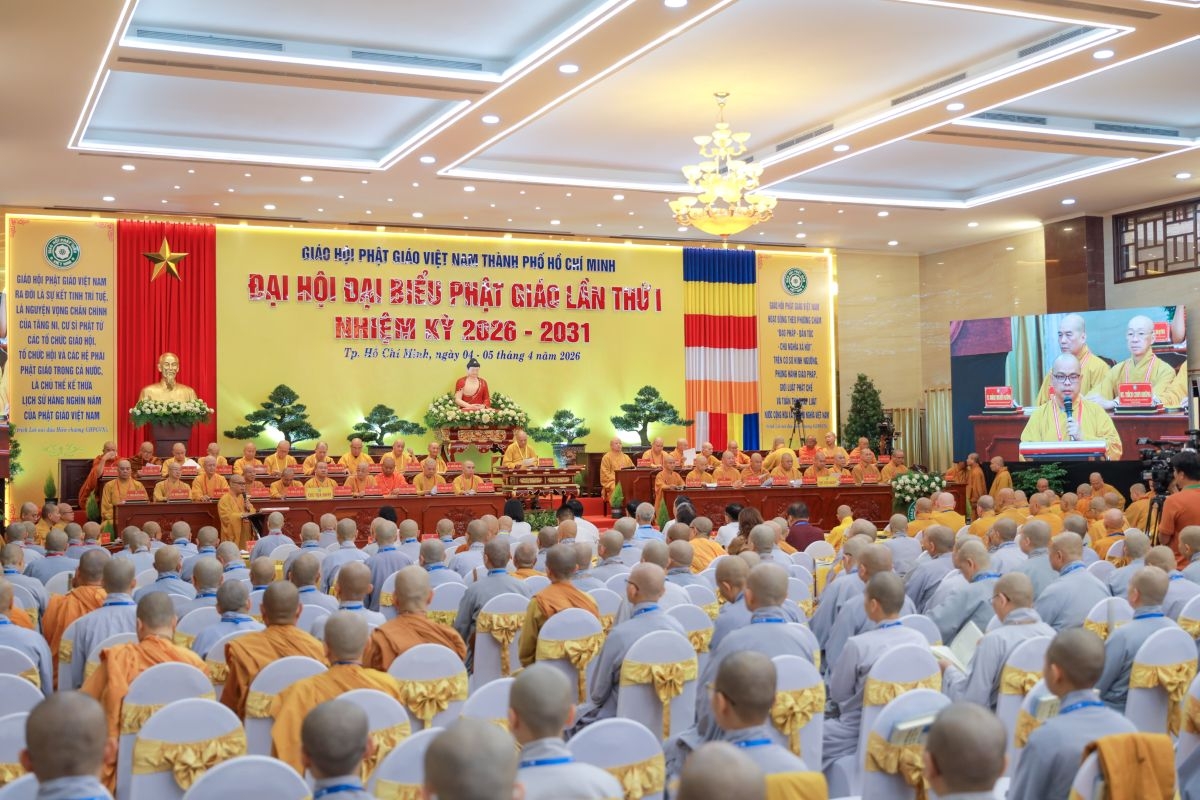 Không khí trang trọng tại phiên khai mạc Đại hội Phật giáo TP.HCM