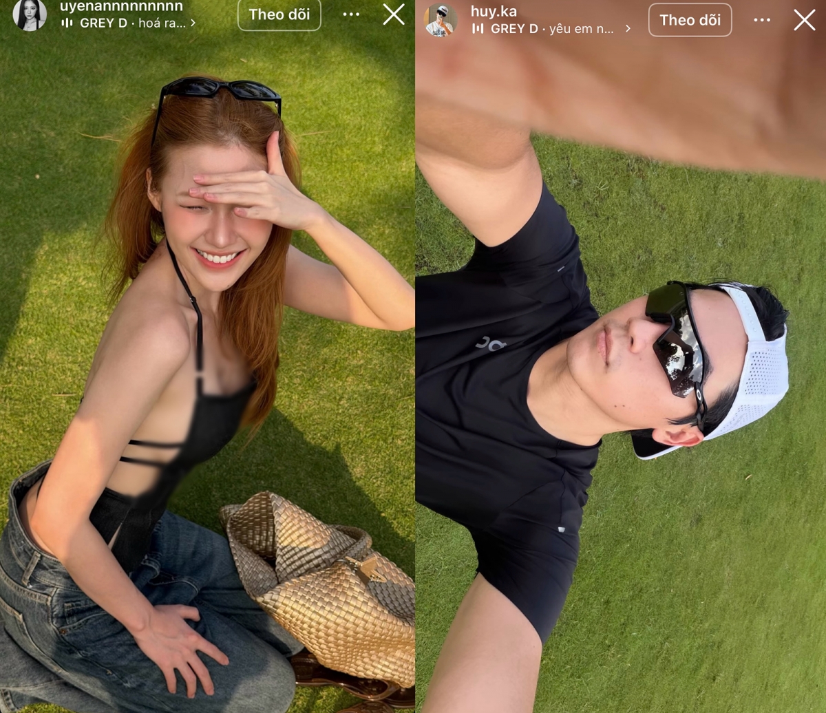 Trên trang cá nhân, Uyển Ân đăng tải hình ảnh đi chơi và không lâu sau đó, Võ Điền Gia Huy cũng chia sẻ khoảnh khắc với góc chụp tương tự làm dấy lên nghi vấn cả hai đang hẹn hò.