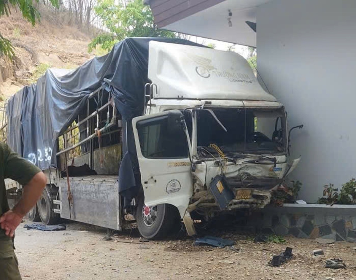 Hiện trường vụ tai nạn. Ảnh: B.H