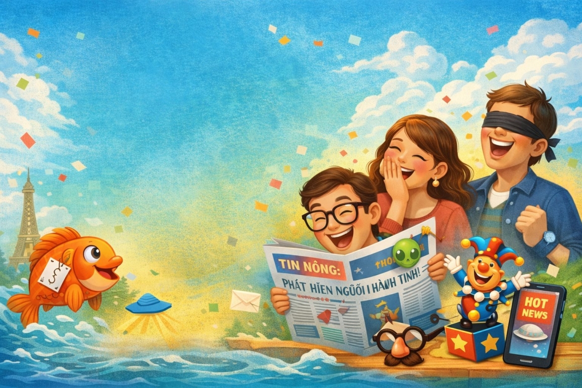 Từ châu Âu cho đến Việt Nam, ngày 1/4 mang theo tinh thần dí dỏm và nhẹ nhõm.