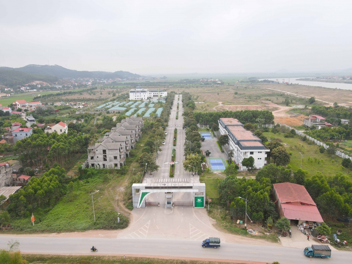 Toàn cảnh Công ty Cổ phần Nhiệt điện An Khánh - Bắc Giang (xã Cẩm Lý, Bắc Ninh)