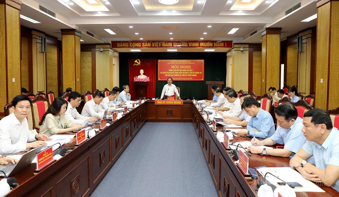 Ông Trịnh Văn Quyết, Ủy viên Bộ Chính trị, Bí thư Trung ương Đảng, Trưởng Ban Tuyên giáo và Dân vận Trung ương, Trưởng Đoàn kiểm tra. (Ảnh: Báo Tuyên Quang).