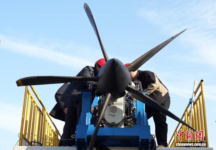 Động cơ phản lực cánh quạt chạy bằng hydro công suất megawatt AEP100 tiến hành các thử nghiệm liên quan. Ảnh: AECC