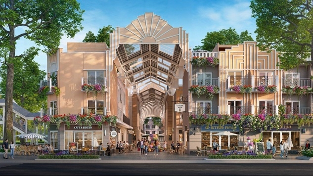 Shophouse 2 mặt tiền kết hợp phố đi bộ có mái che là sản phẩm đặc biệt chỉ có tại các dự án của Eurowindow Holding
