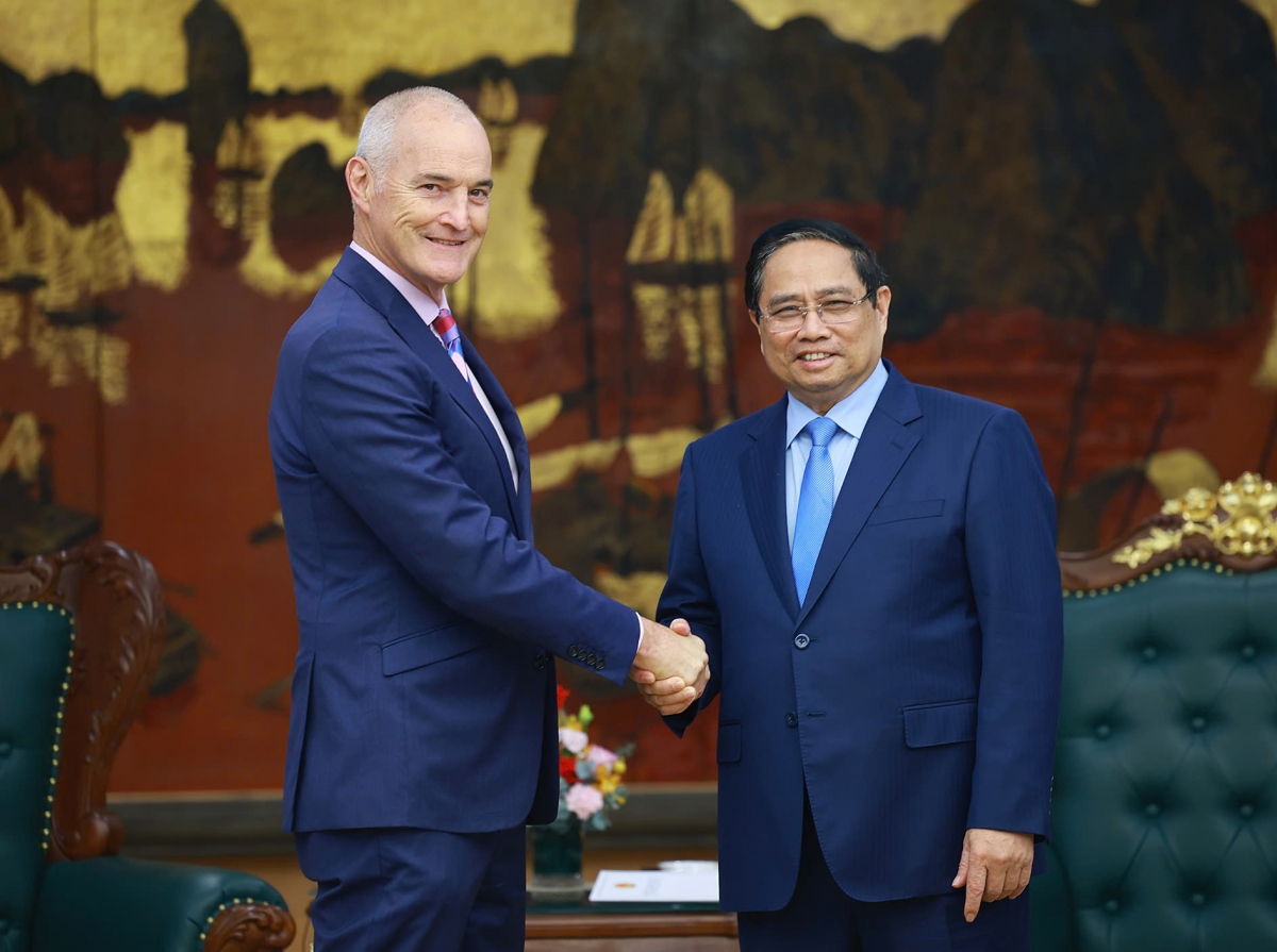 Thủ tướng Chính phủ Phạm Minh Chính tiếp Giám đốc Đại học RMIT, Australia - Ảnh: VGP/Nhật Bắc