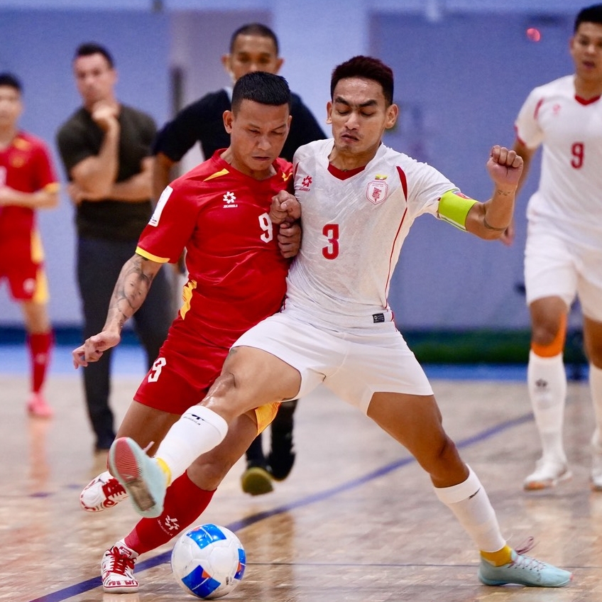 ĐT Futsal Việt Nam gặp ĐT Futsal Myanmar trong trận ra quân ở giải Futsal Đông Nam Á 2026. (Ảnh: CLB Thái Sơn Nam)