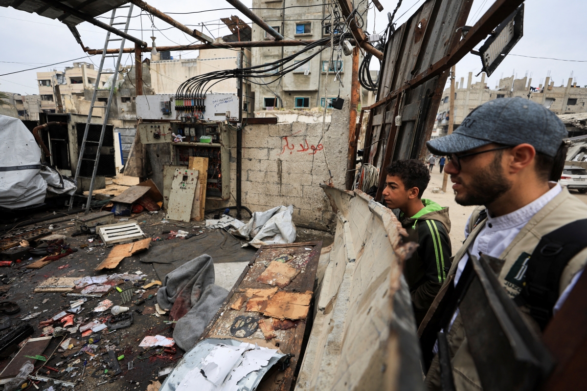 Hậu quả của một cuộc tấn công tại thành phố Gaza. (Ảnh: Reuters)