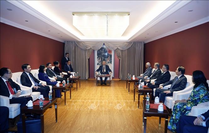 Toàn cảnh buổi gặp mặt. Ảnh: Thống Nhất/TTXVN