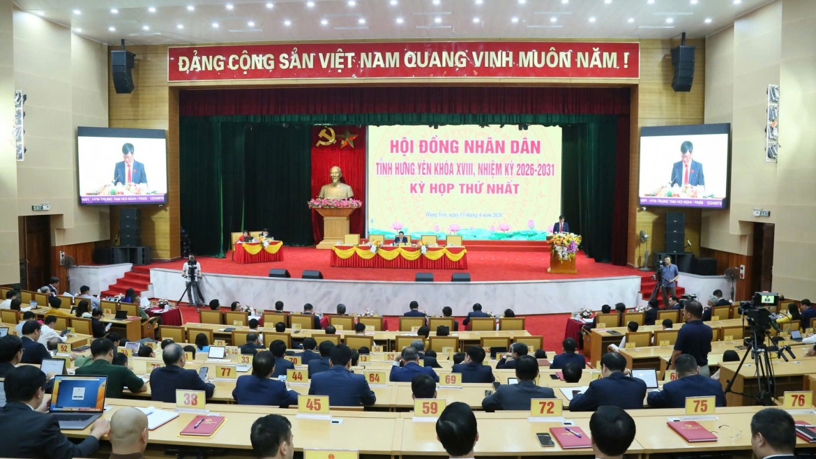 Kỳ họp HĐND tỉnh Hưng Yên khóa XVIII, nhiệm kỳ 2026–2031