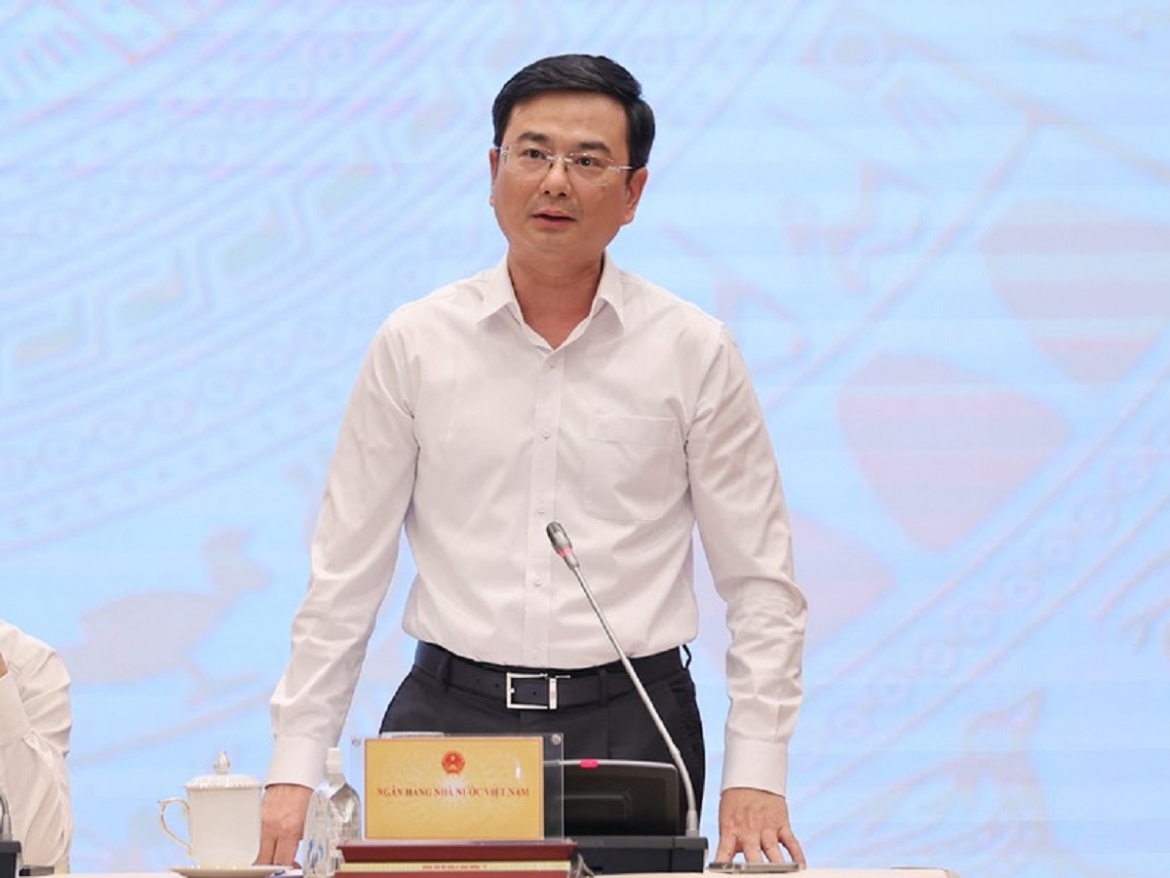 Phó Thống đốc Ngân hàng Nhà nước Phạm Thanh Hà trả lời câu hỏi của báo chí về định hướng điều hành chính sách lãi suất - Ảnh: VGP