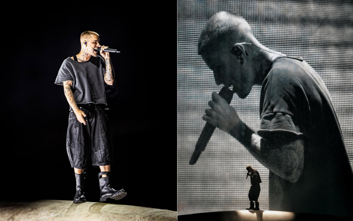 Justin Bieber trở lại sân khấu Coachella 2026 với phong cách tối giản. (Ảnh: X)