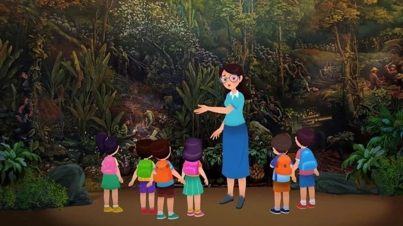 Cảnh trong phim hoạt hình "Lời hứa Điện Biên"