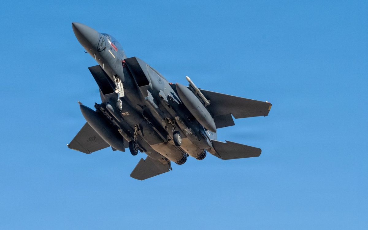 Máy bay F-15 tham gia chiến dịch Epic Fury. Ảnh: Không quân Mỹ.