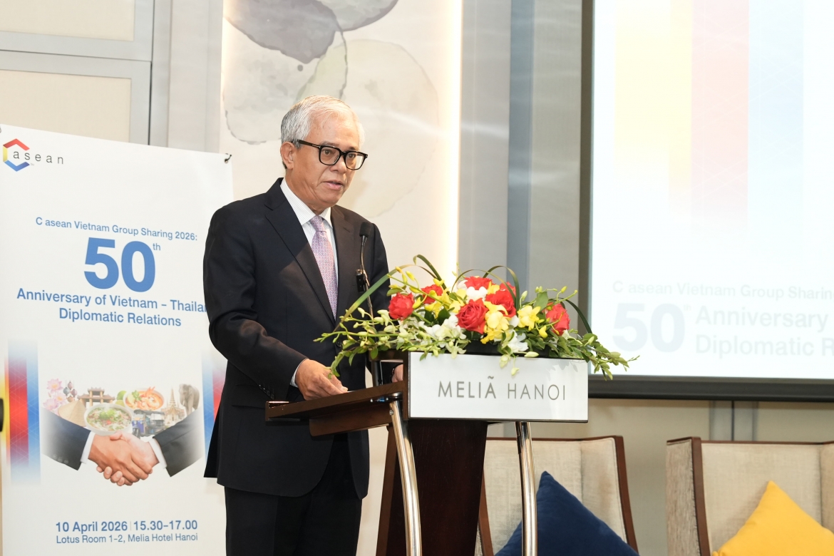 Nguyên Thứ trưởng Bộ Ngoại giao Phạm Quang Vinh phát biểu tại sự kiện. Ảnh: C asean Vietnam