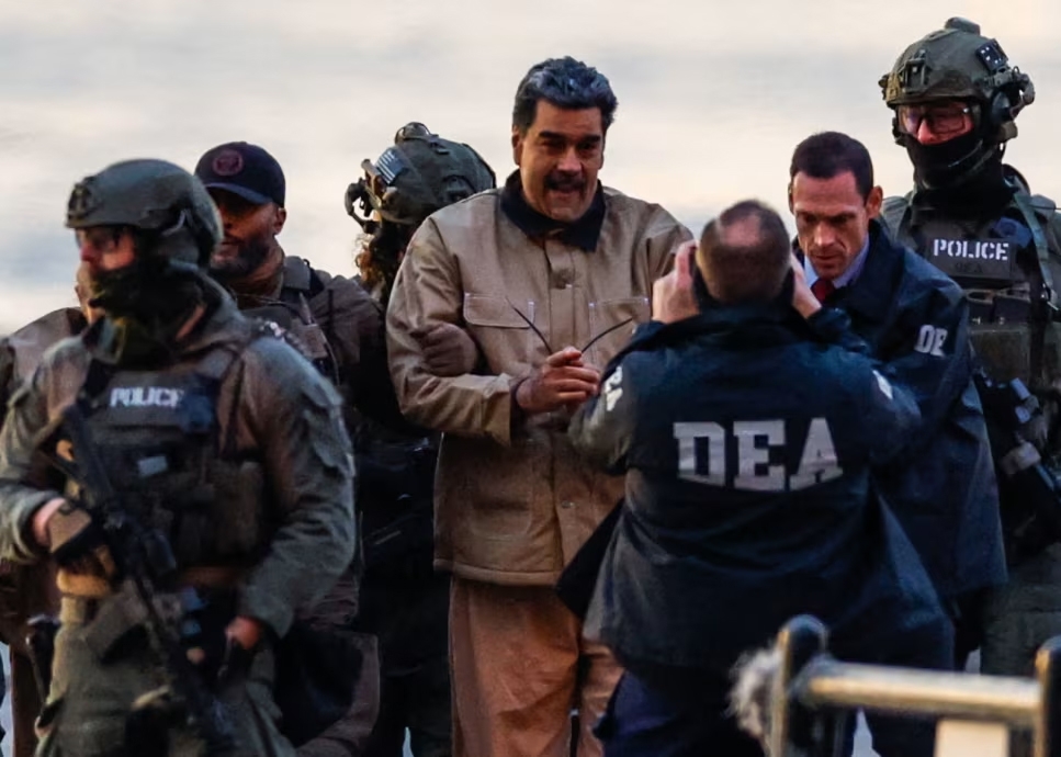 Tổng thống Venezuela Nicolás Maduro bị Mỹ bắt giữ và được đưa tới New York, Mỹ hồi tháng 1/2026. Ảnh: Reuters