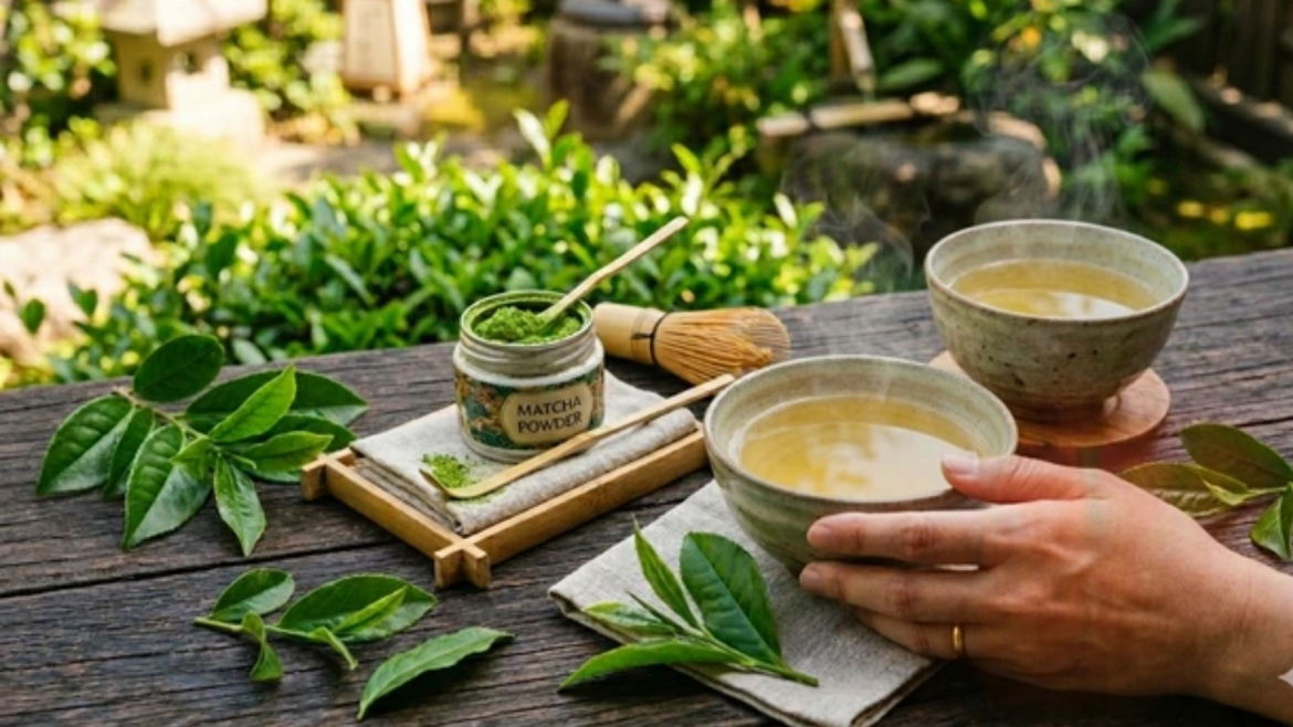 EGCG trong trà xanh có đặc tính chống oxy hóa mạnh. (Ảng: AI)
