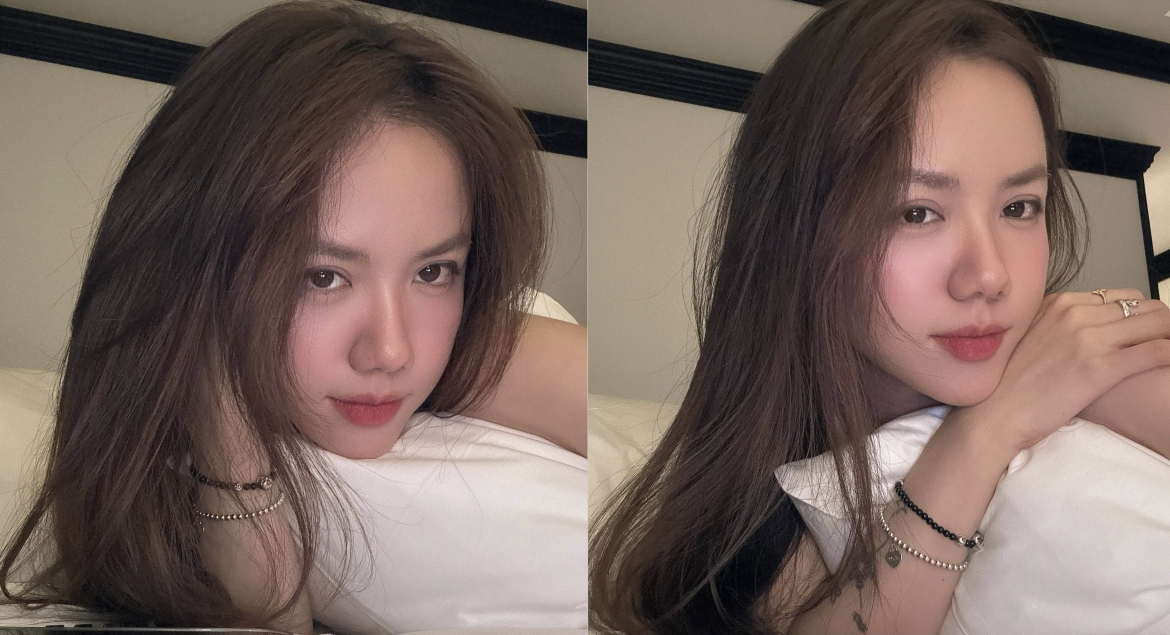 Phương Ly thì tiếp tục “đốn tim” fan với caption siêu dễ thương: “Chưa hôn chưa dậy”.