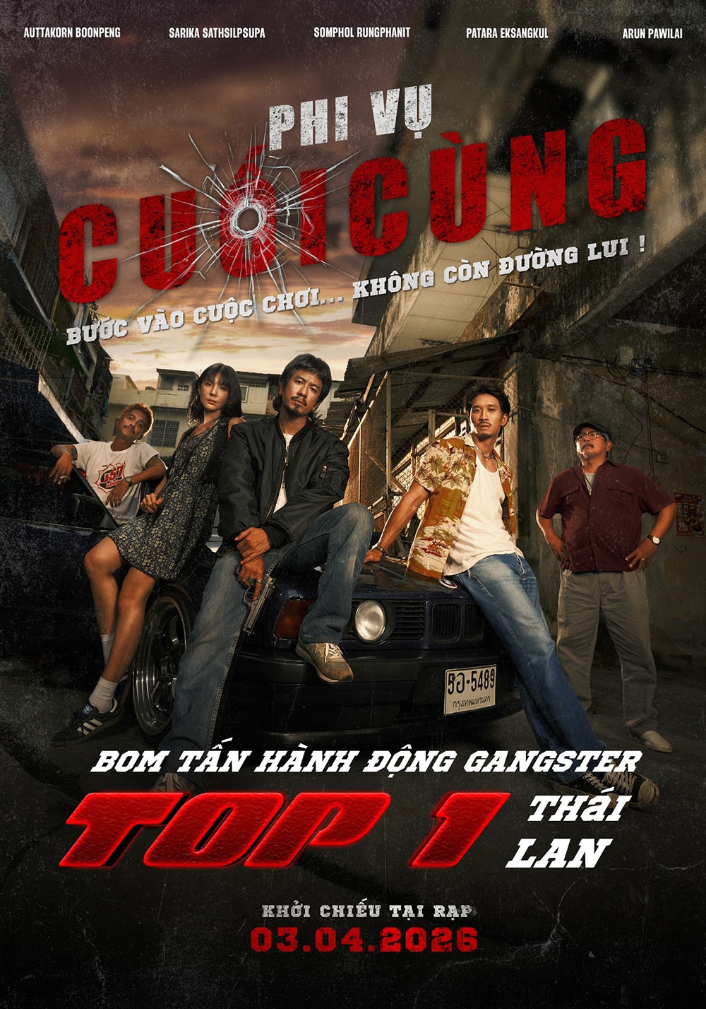 Dàn sao khủng của điện ảnh Thái Lan quy tụ trong poster chính thức của “Phi vụ cuối cùng”.
