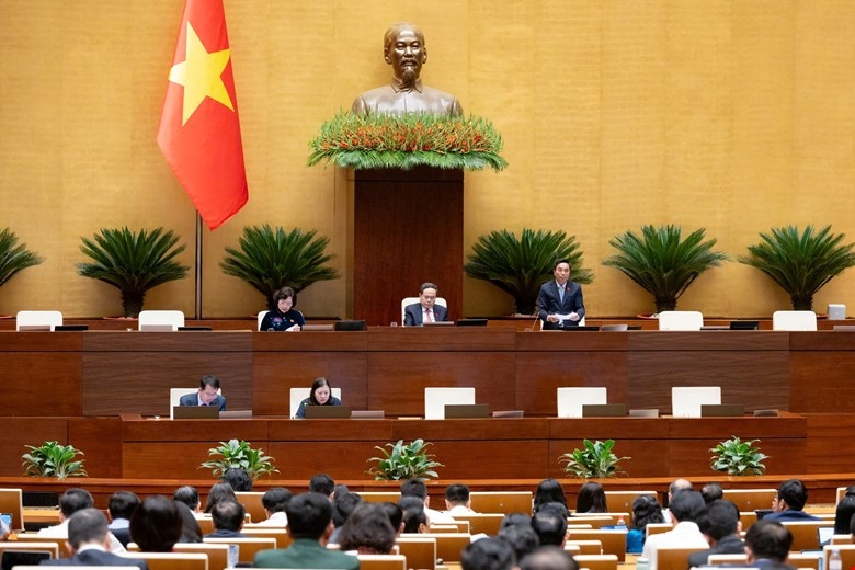 Quốc hội thảo luận ở hội trường về dự kiến Chương trình giám sát của Quốc hội năm 2027. Ảnh: Quốc hội
