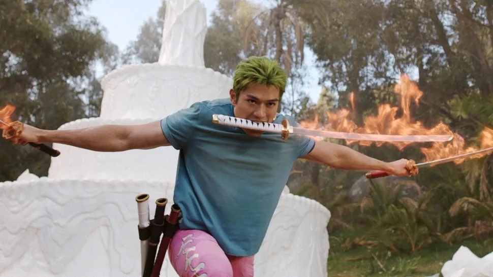 Những trận đấu kiếm tốc độ cao giúp Zoro trở thành điểm nhấn hành động của phần hai. (Ảnh: Netflix)