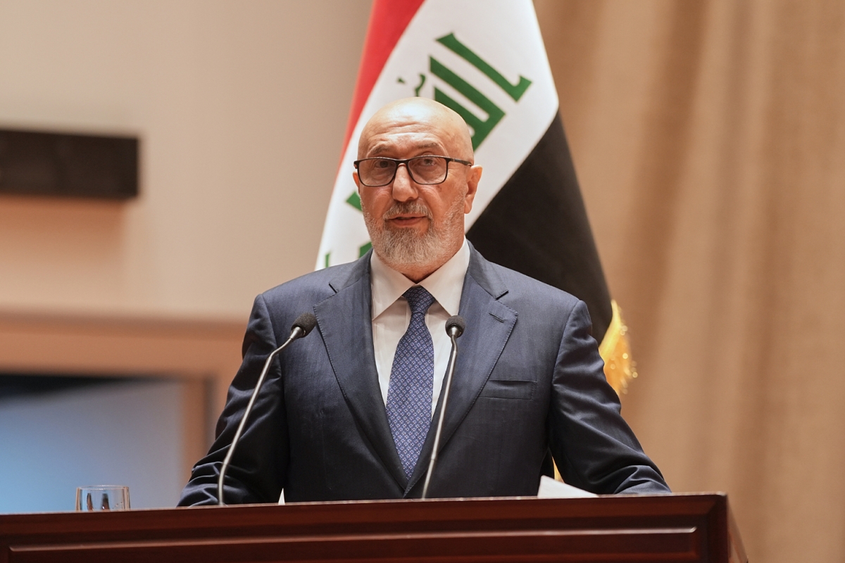 Tân Tổng thống Iraq Nizar Amidi phát biểu tại Quốc hội sau khi đắc cử, ngày 11/4/2026. Ảnh: Văn phòng Truyền thông Quốc hội Iraq/AP
