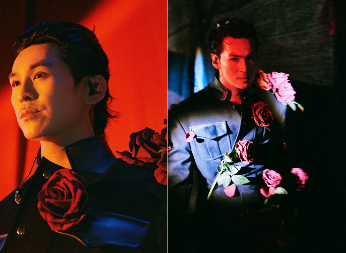 Thiên Minh mang một màu sắc riêng. Loạt ảnh hậu trường mang màu điện ảnh, ánh sáng tương phản mạnh và chất film grain hoài cổ khiến mạng xã hội bàn tán không ngớt.