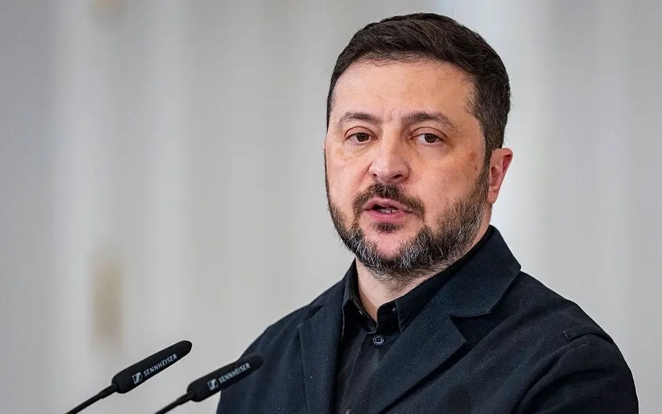 Tổng thống Ukraine Zelensky phát biểu. Ảnh: Sopa.