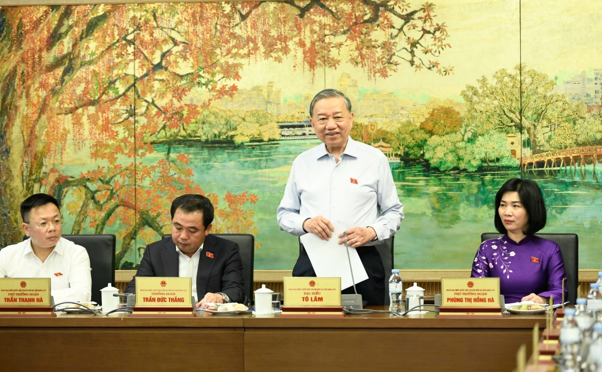 Tổng Bí thư, Chủ tịch nước phát biểu thảo luận tại tổ về dự án Luật Thủ đô