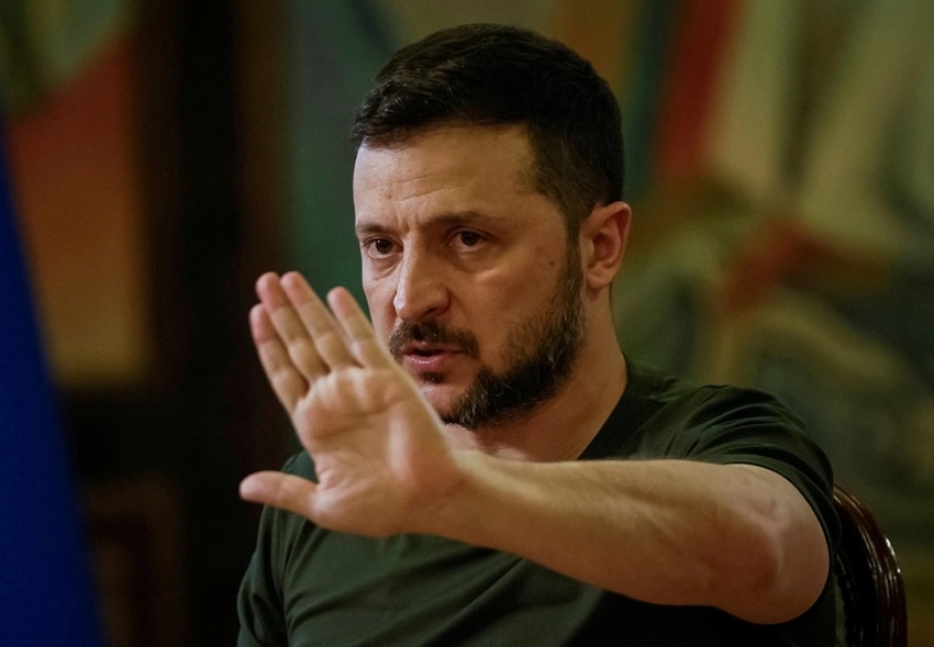 Tổng thống Ukraine Volodymyr Zelensky bác đề xuất Donnyland tại Donbass. Ảnh: Reuters