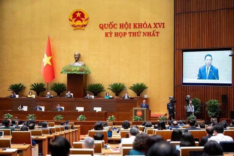 Chiều 20/4, Quốc hội thảo luận tại hội trường dưới sự điều hành của Phó Chủ tịch Quốc hội Nguyễn Thị Hồng