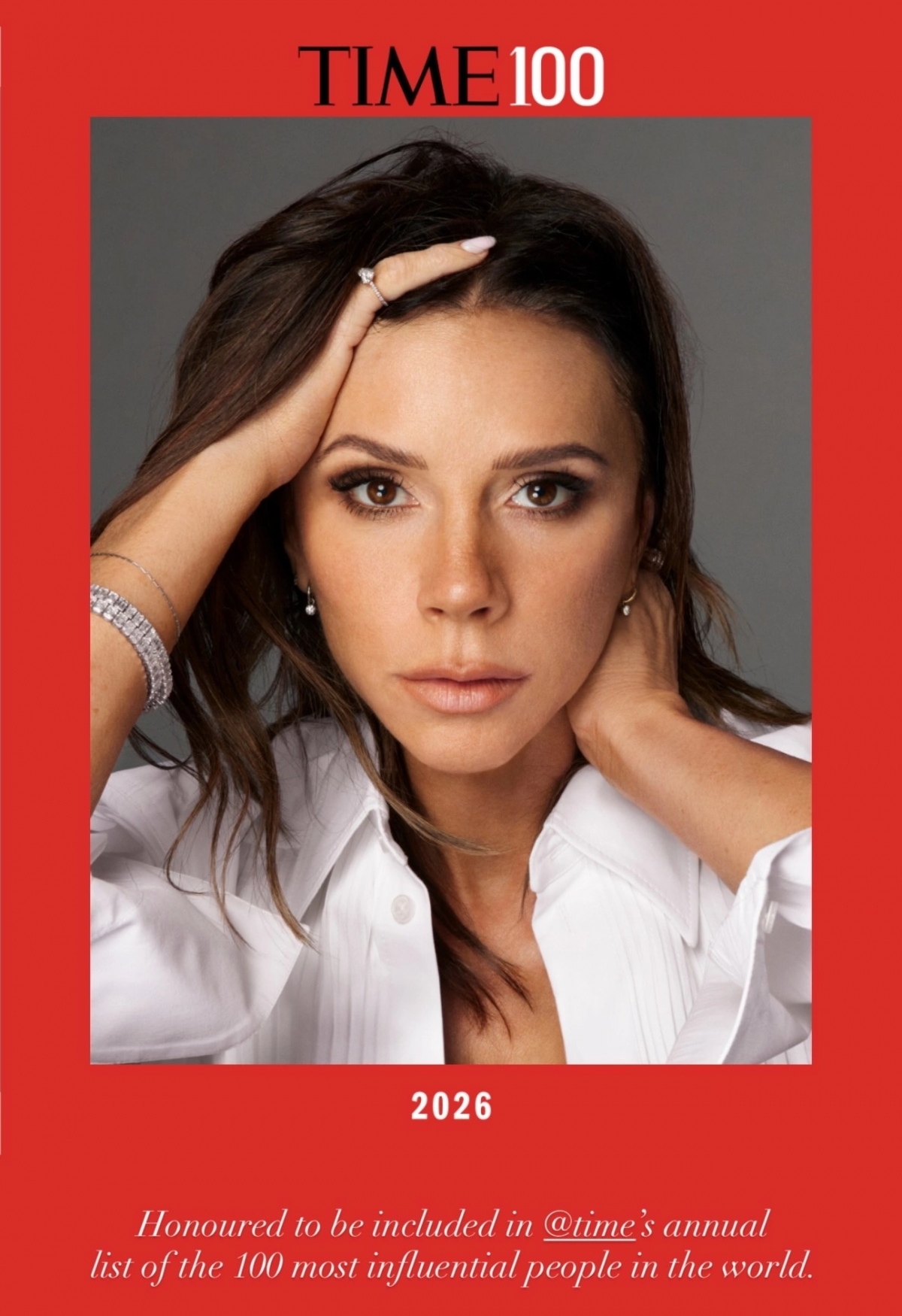 Victoria Beckham được TIME vinh danh trong danh sách 100 người có ảnh hưởng nhất thế giới 2026, ngay trước thềm sinh nhật tuổi 52.