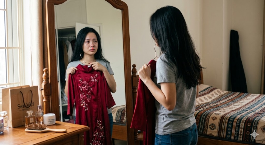 Nhũng món quà chồng tặng tôi đều giống với những gì mà vợ quá cố của anh thích (Ảnh minh họa, ảnh AI)