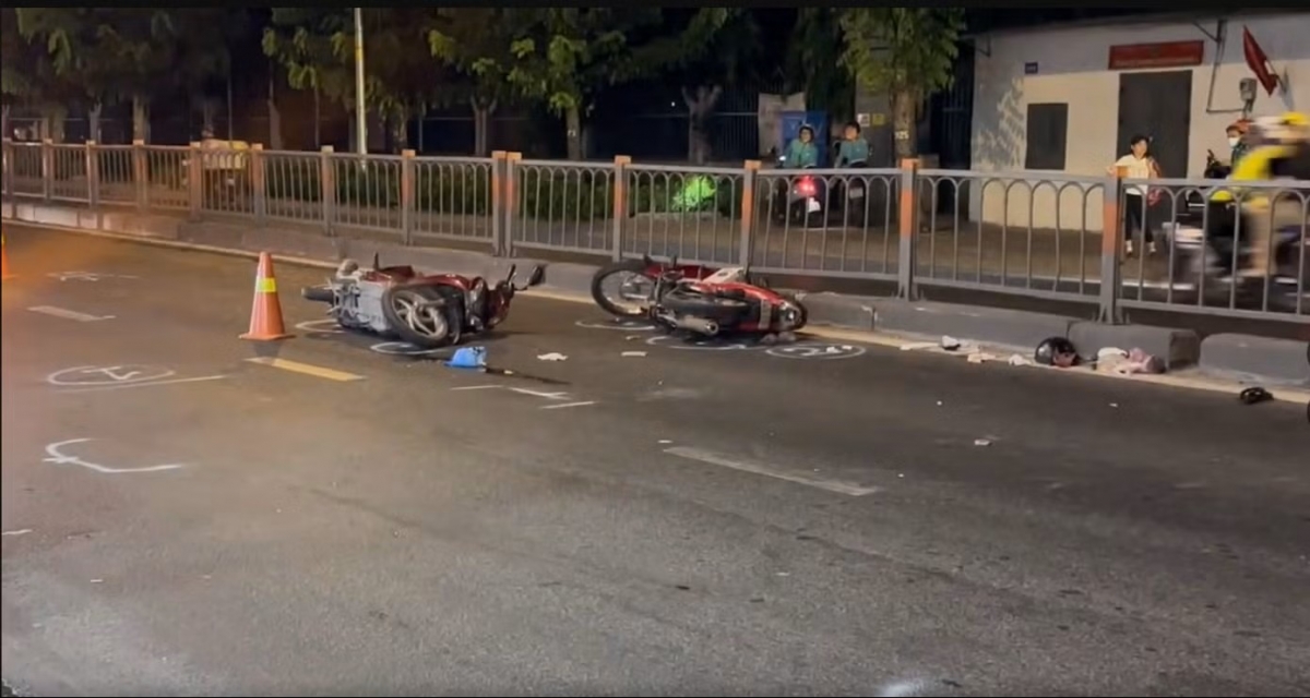 Hiện trường vụ tai nạn.