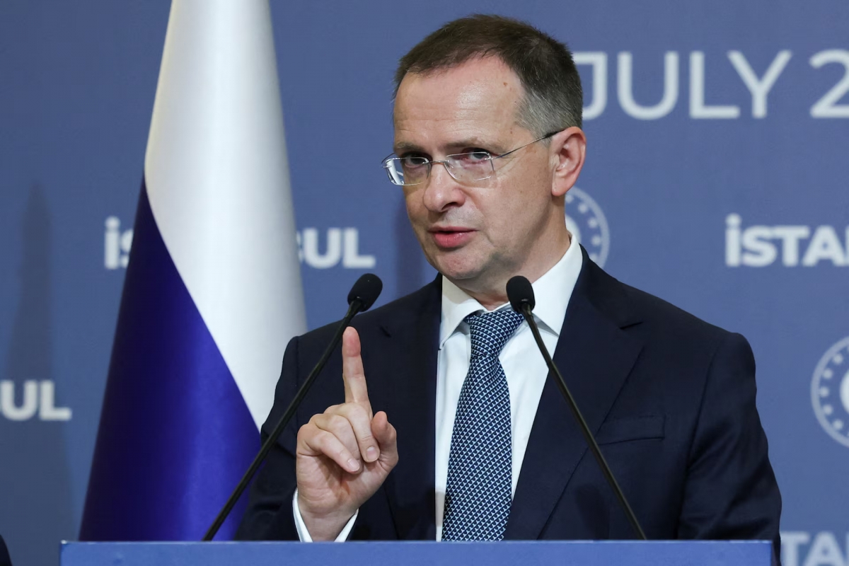 Trưởng đoàn đàm phán Nga Vladimir Medinsky. Ảnh: Reuters