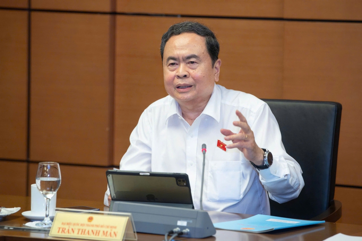 Chủ tịch Quốc hội Trần Thanh Mẫn cho rằng khen thưởng cần dựa vào kết quả thực tế, linh hoạt, công bằng (Ảnh: Tiến Tuấn)