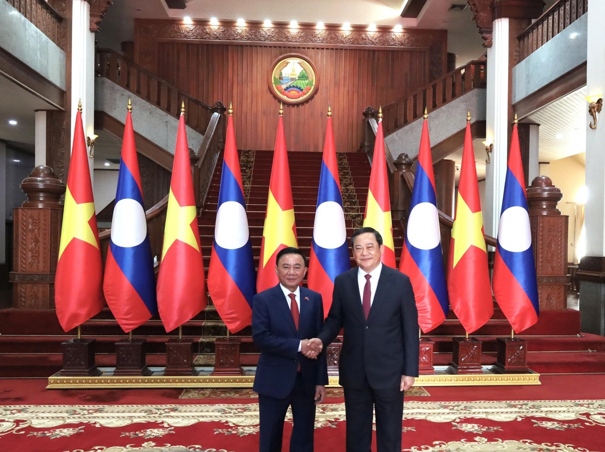 Thủ tướng Sonexay Siphandone vui mừng gặp lại Thường trực Ban Bí thư Trần Cẩm Tú thăm chính thức Lào.