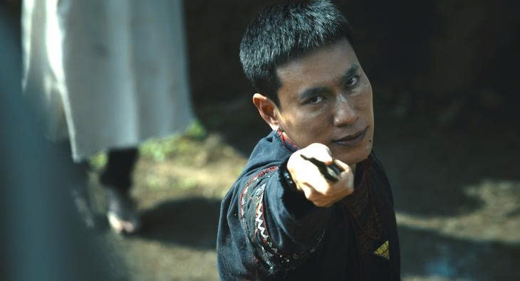 Kiều Minh Tuấn trong phim "Phí Phông: Quỷ rừng máu thiêng". Ảnh: ĐPCC