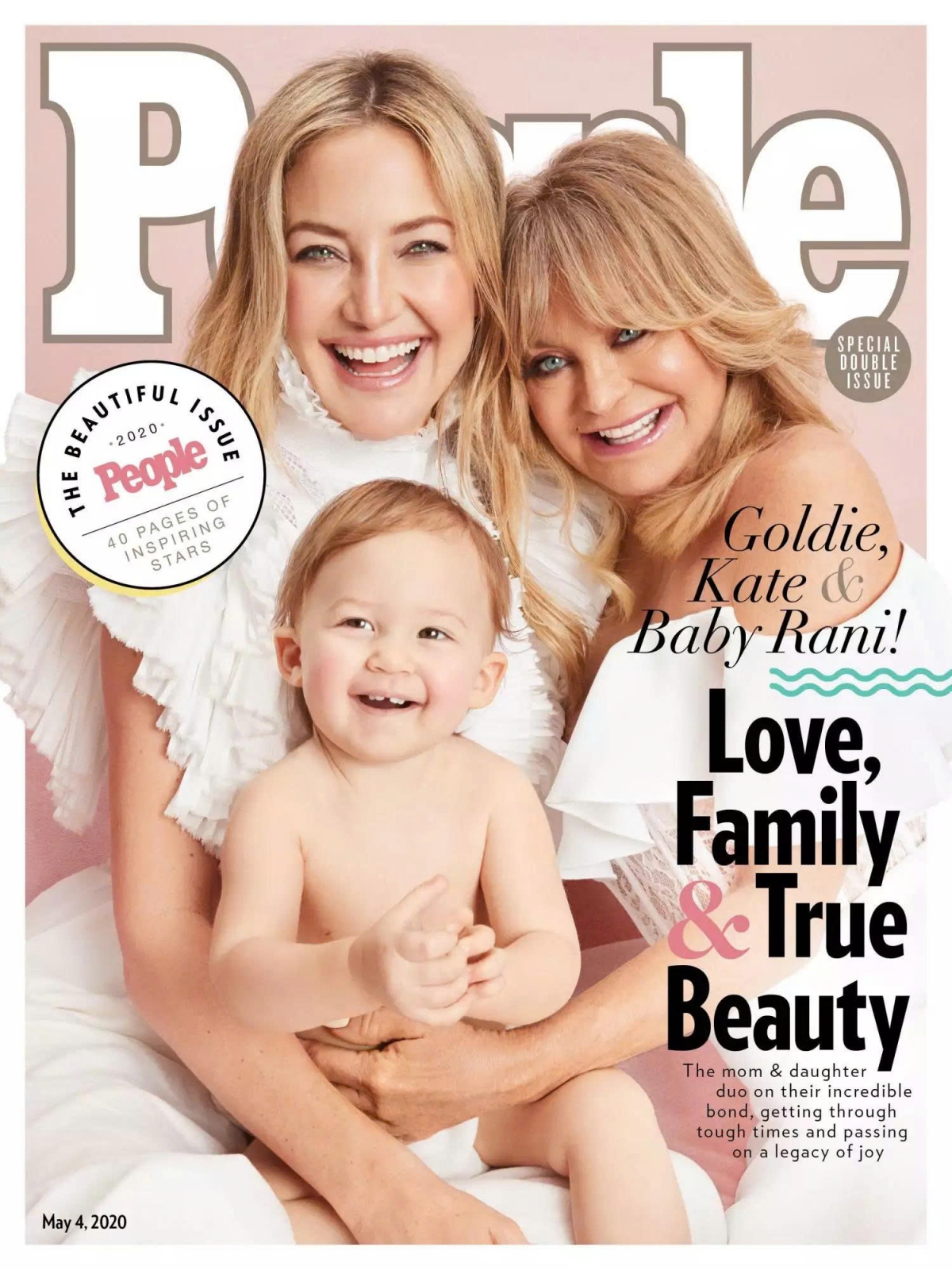 Lần đầu tiên, ba thế hệ cùng xuất hiện trên trang bìa của tạp chí People vào năm 2020: Goldie Hawn cùng con gái Kate Hudson và cháu gái Rani Rose. Kate Hudson cho biết mẹ đã trao cho cô sự tự tin để bước ra thế giới và sống cuộc đời theo cách mình lựa chọn. “Mẹ luôn là người ủng hộ lớn nhất của tôi. Điều đó khiến tôi nghĩ về Rani và tự nhủ rằng mình sẽ có thể mang đến cho con bé sự tự tin như thế”.