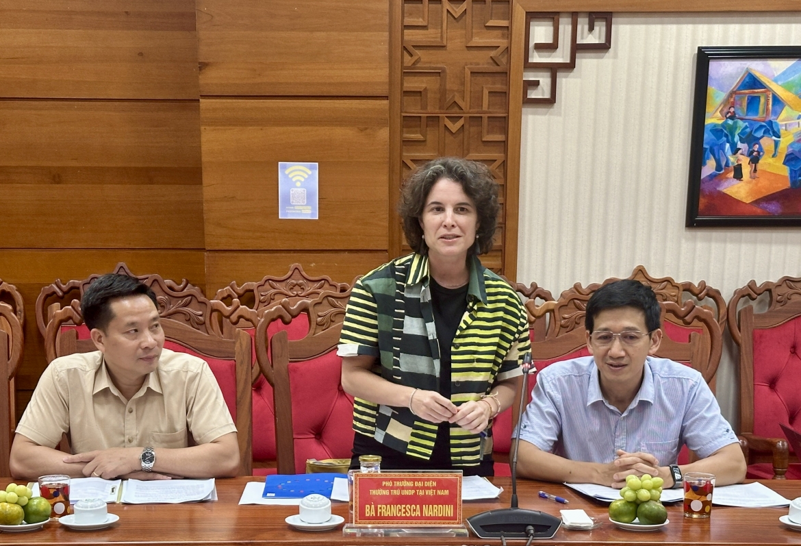 Bà Francesca Nardini, Phó Trưởng đại diện UNDP tại Việt Nam nhấn mạnh đây là dự án có ý nghĩa đặc biệt quan trọng đối với an ninh nguồn nước và sinh kế của người dân.