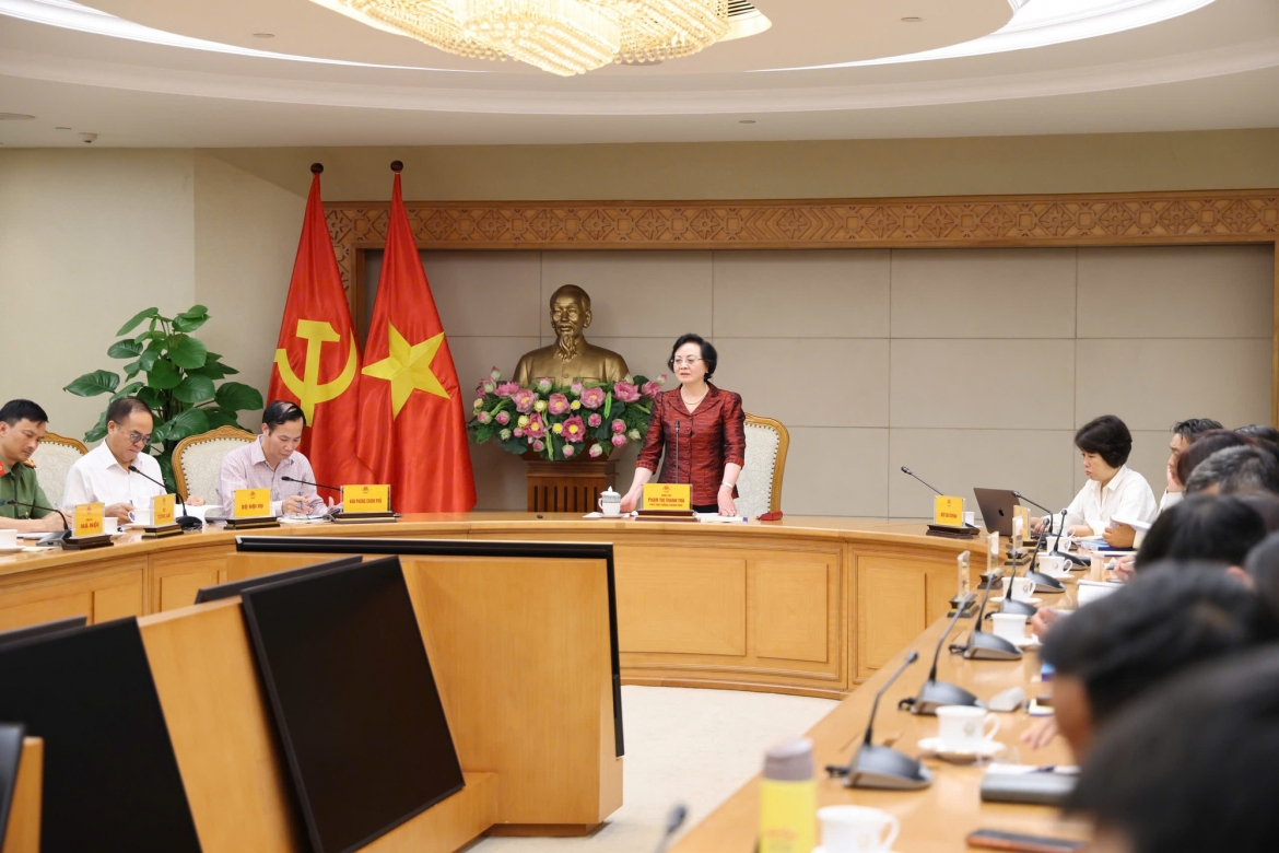 Phó Thủ tướng Phạm Thị Thanh Trà chủ trì cuộc họp với các bộ, ngành về phương án chuyển giao quản lý Khu Liên hợp thể thao quốc gia Mỹ Đình.