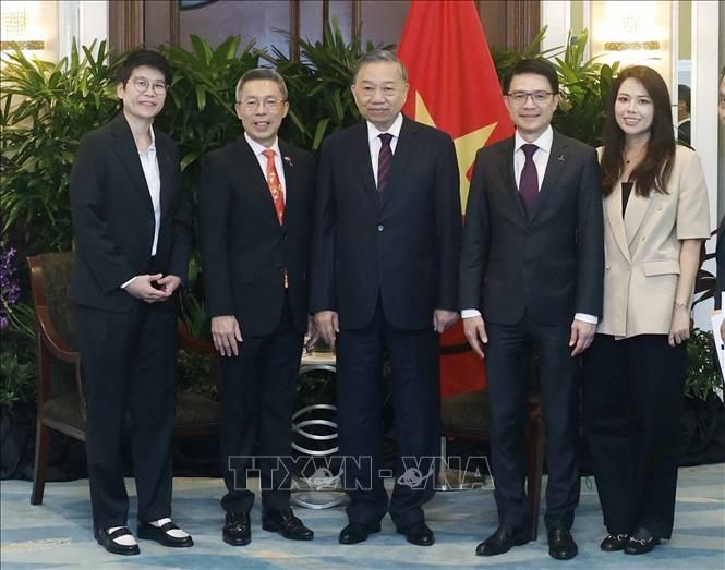 Tổng Bí thư, Chủ tịch nước Tô Lâm tiếp ông Jonathan Yap, Tổng Giám đốc Tập đoàn CapitaLand. Ảnh: Thống Nhất/TTXVN