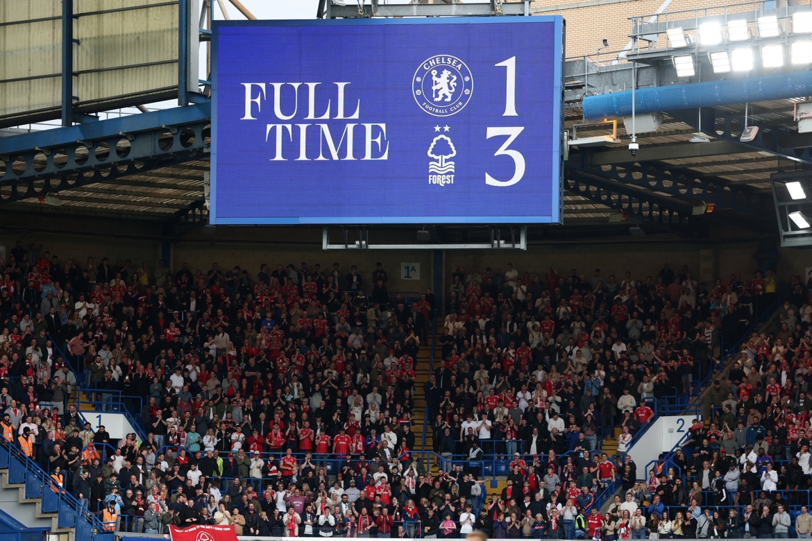 Chelsea nhận thất bại 1-3 dưới tay Nottingham Forest ngay trên sân nhà Stamford Bridge. (Ảnh: Reuters)