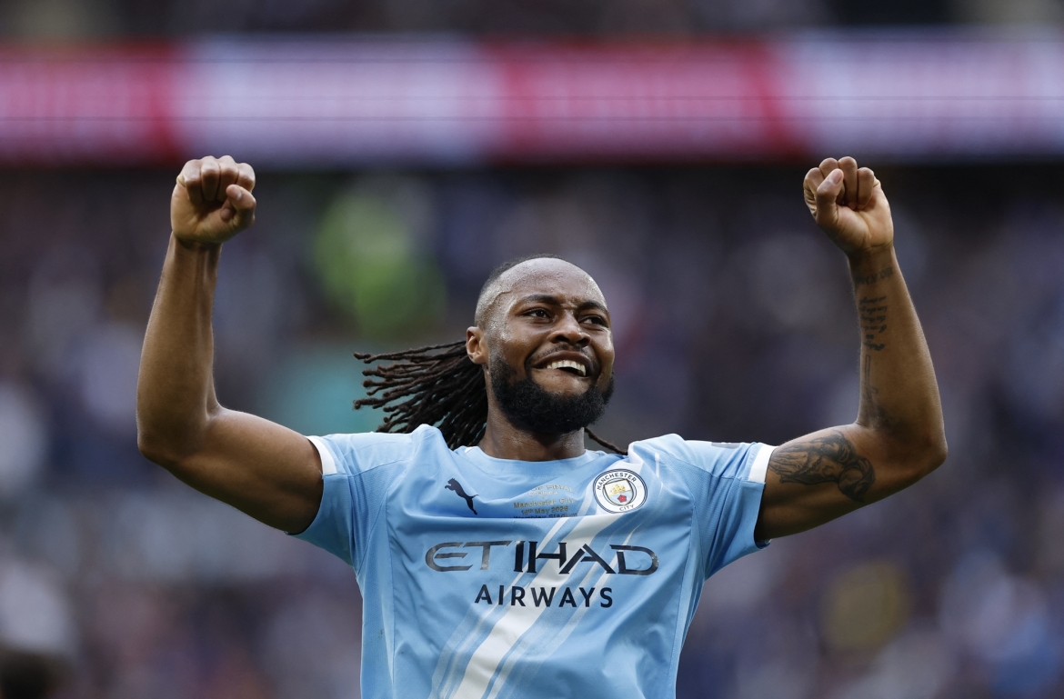 Semenyo mở tỷ số cho Man City. (Ảnh: Reuters)