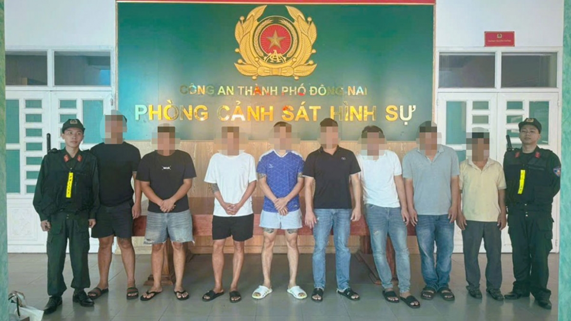 Các đối tượng bị công an bắt giữ