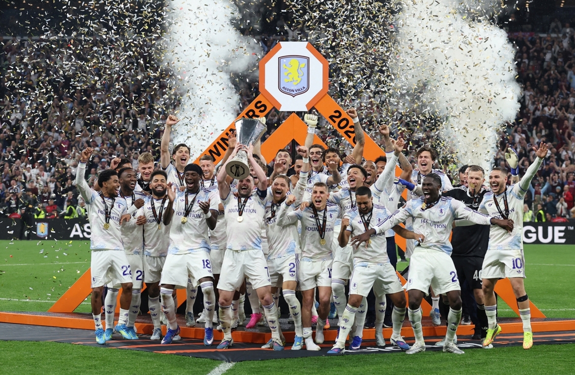Aston Villa vô địch Cúp C2 châu Âu 2025/2026. (Ảnh: Reuters)