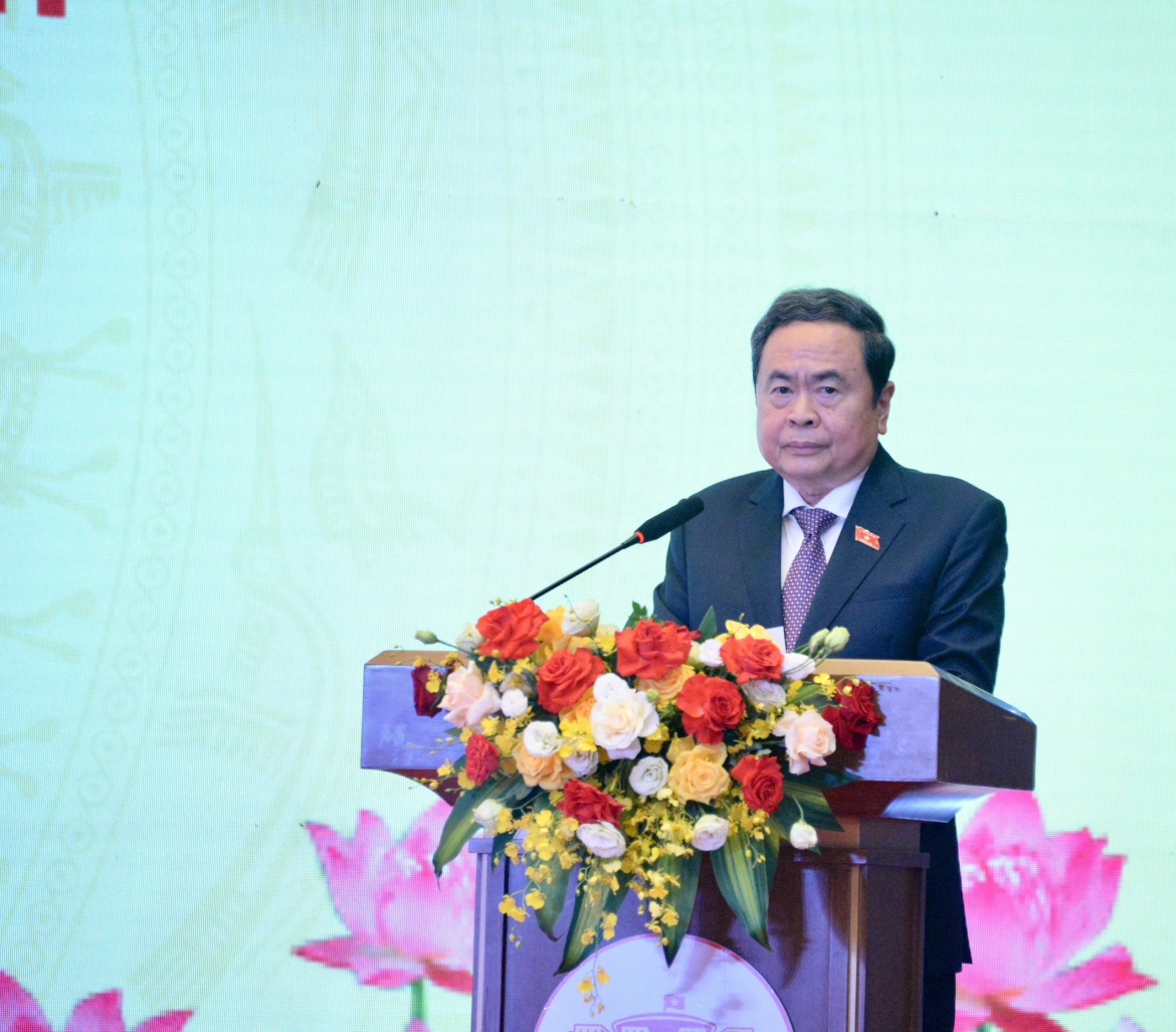 Chủ tịch Quốc hội Trần Thanh Mẫn phát biểu chỉ đạo.