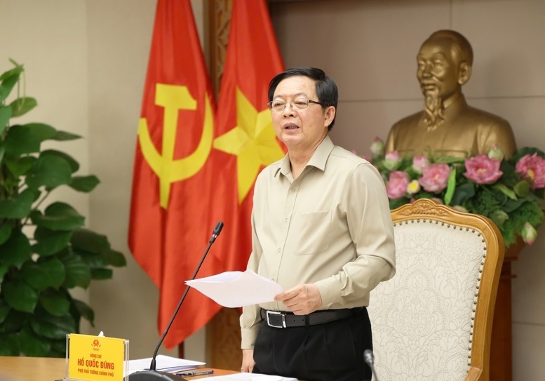 Phó Thủ tướng Hồ Quốc Dũng chủ trì cuộc họp về điều chỉnh Quy hoạch sử dụng đất quốc gia thời kỳ 2021-2030, tầm nhìn đến năm 2050 - Ảnh: VGP/Gia Huy