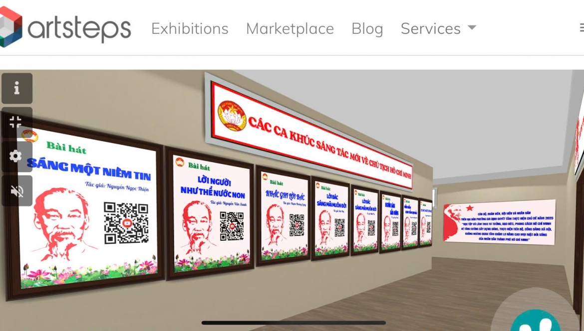 Giao diện bảo tàng trực tuyến về Chủ tịch Hồ Chí Minh được thiết kế trực quan, dễ tiếp cận