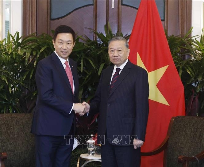 Chủ tịch nước Tô Lâm tiếp ông Loh Chin Hua, Giám đốc điều hành Tập đoàn Keppel. Ảnh: Thống Nhất/TTXVN